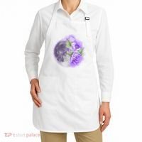 Purple Peonies Flowers Full Moon Apron thumb 2