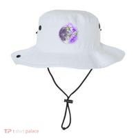 Purple Peonies Flowers Full Moon Bucket Hat thumb 0