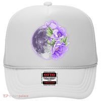 Purple Peonies Flowers Full Moon Hat thumb 0