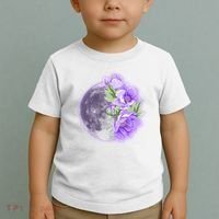 Purple Peonies Flowers Full Moon Toddler T-Shirt thumb 2