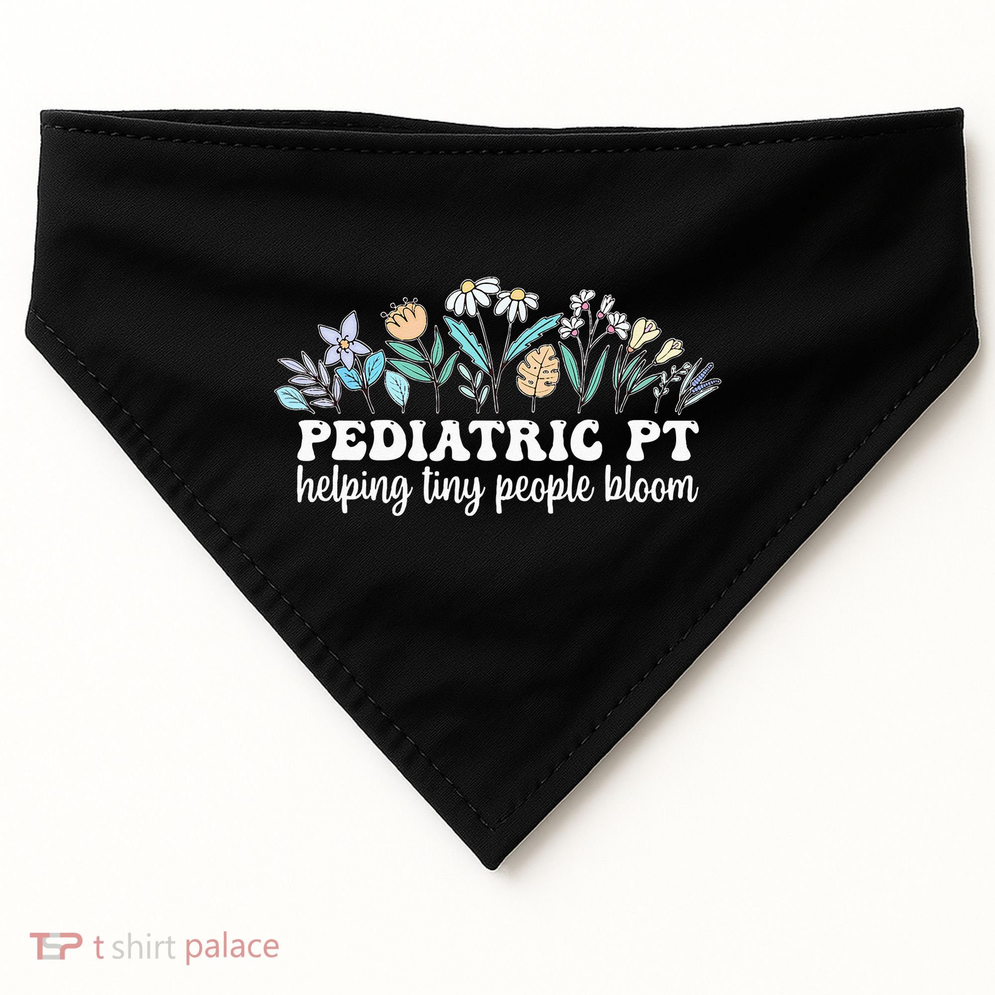 Pediatric PT Flowers Pediatric Physical Therapy USA-Made Doggie Bandana