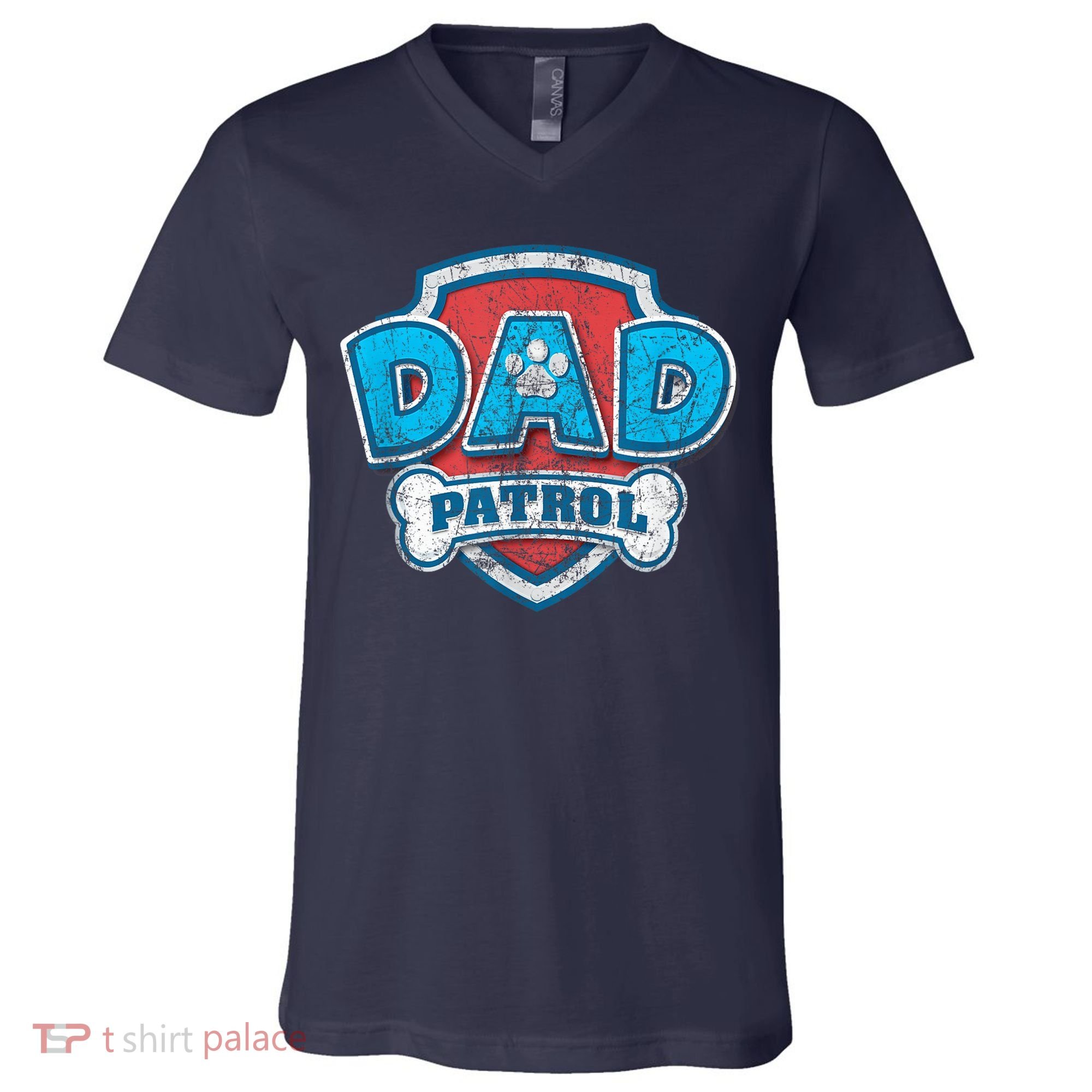Fathers Day Dad Patrol V-Neck T-Shirt