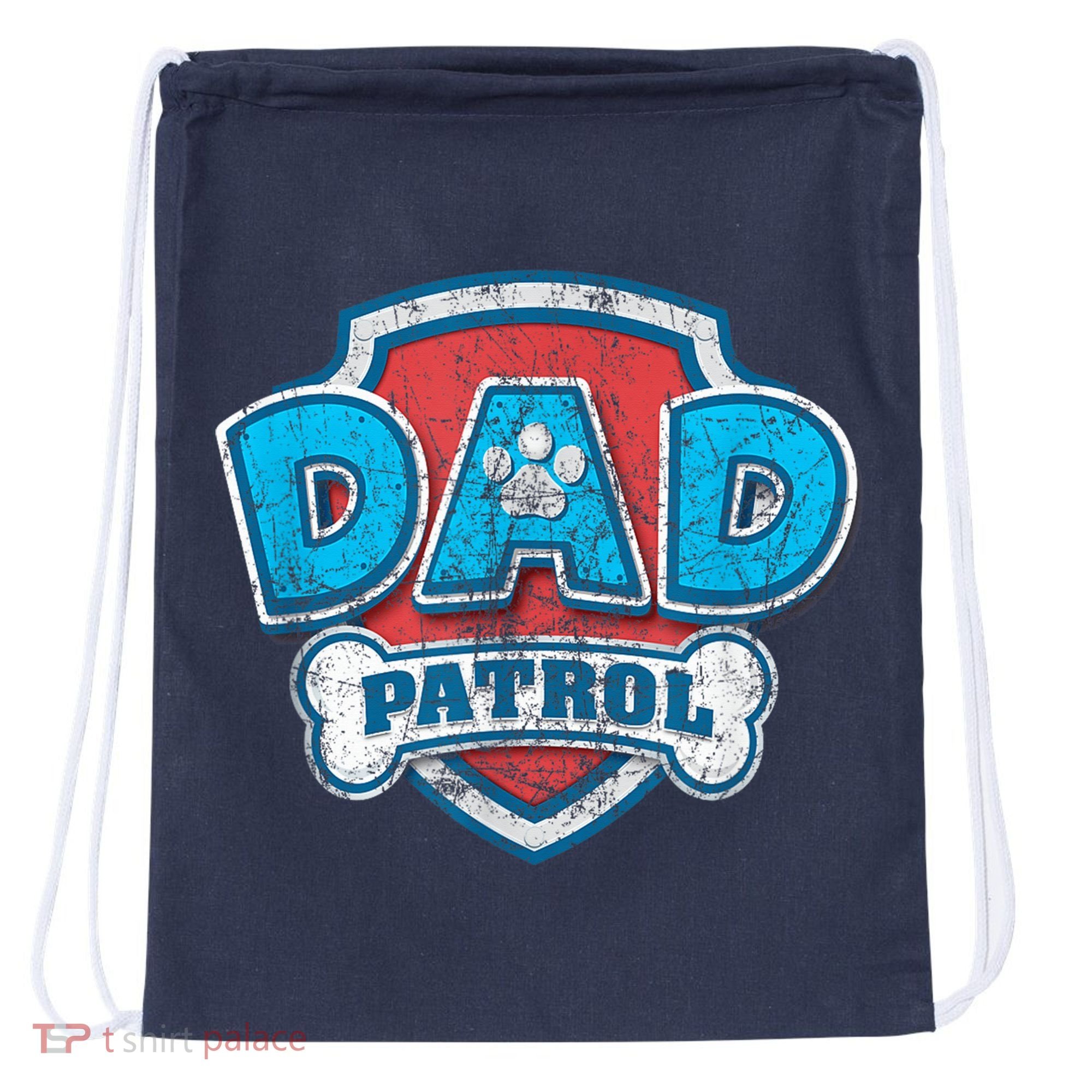 Fathers Day Dad Patrol Drawstring Bag