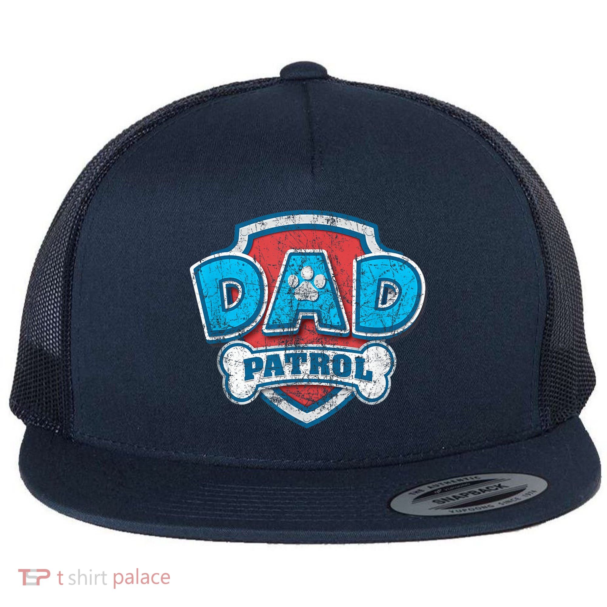 Fathers Day Dad Patrol Flat Bill Trucker Hat