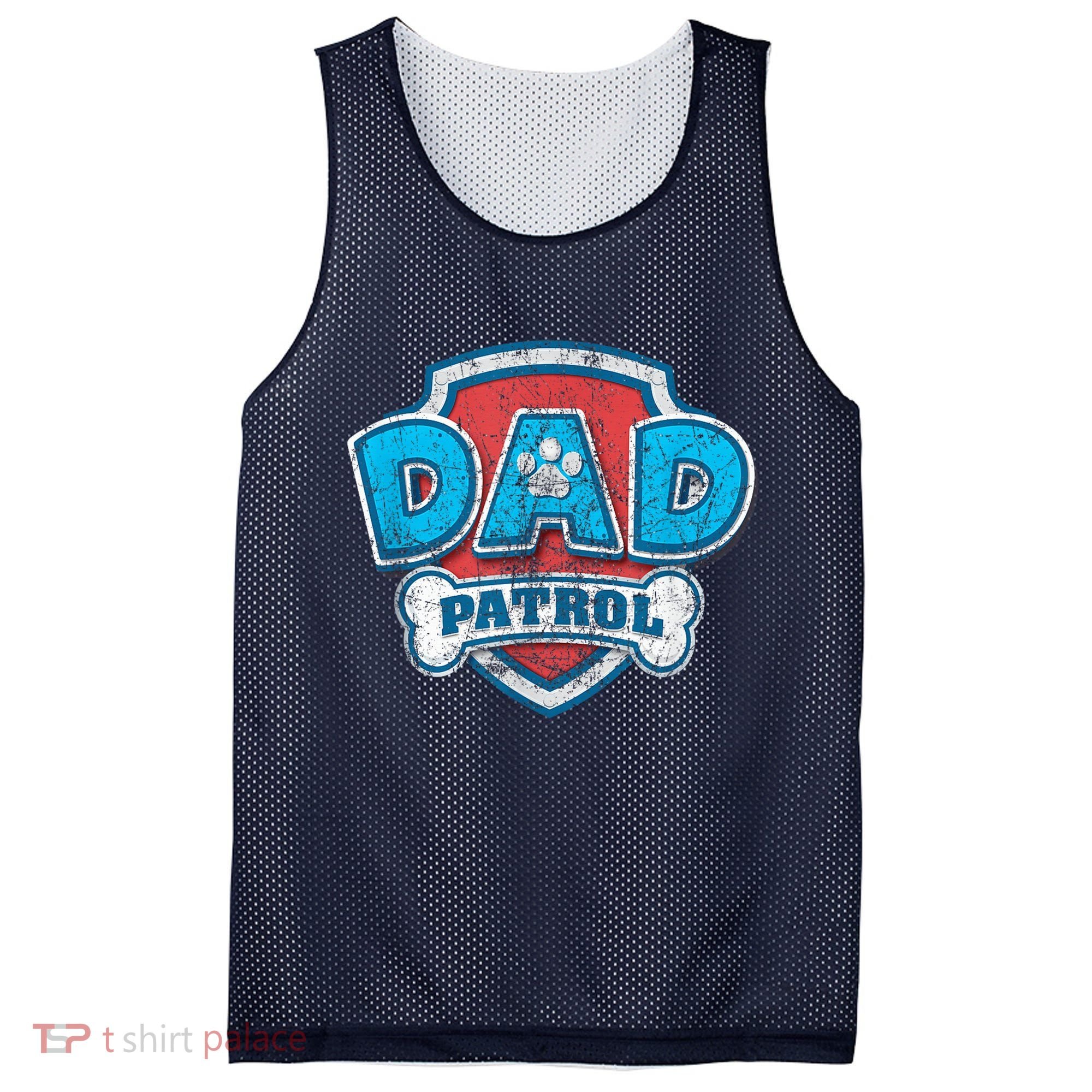 Fathers Day Dad Patrol Mesh Reversible Basketball Jersey Tank