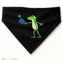 Pickleball Player Frog Cute Animal Sports USA-Made Doggie Bandana thumb 0