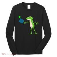Pickleball Player Frog Cute Animal Sports Long Sleeve Shirt thumb 0