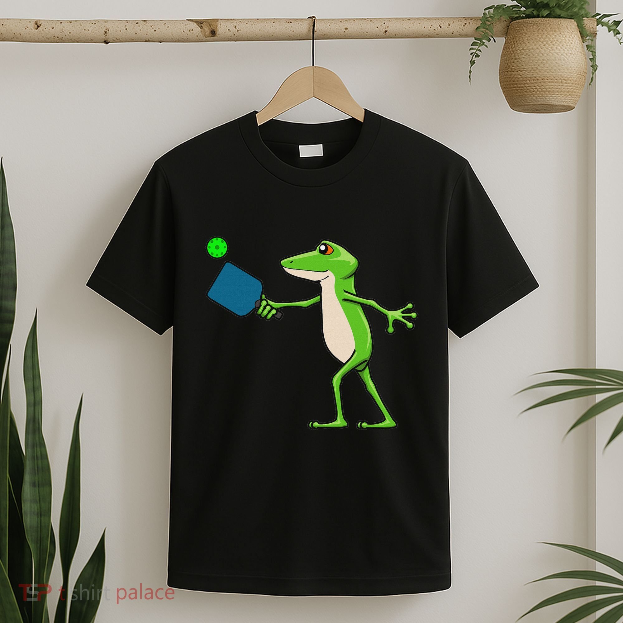 Pickleball Player Frog Cute Animal Sports T-Shirt