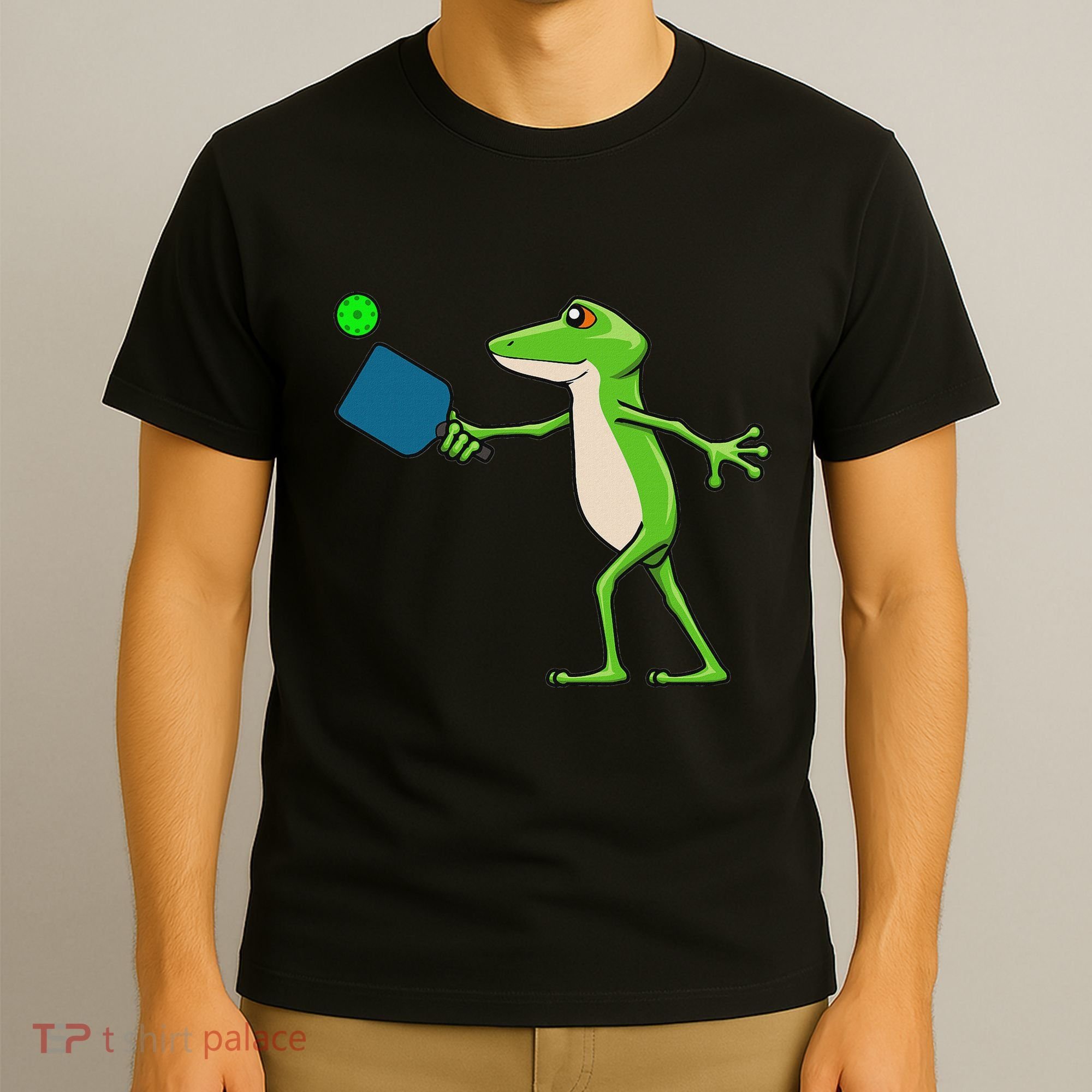 Pickleball Player Frog Cute Animal Sports T-Shirt