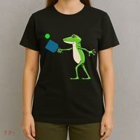 Pickleball Player Frog Cute Animal Sports T-Shirt thumb 4