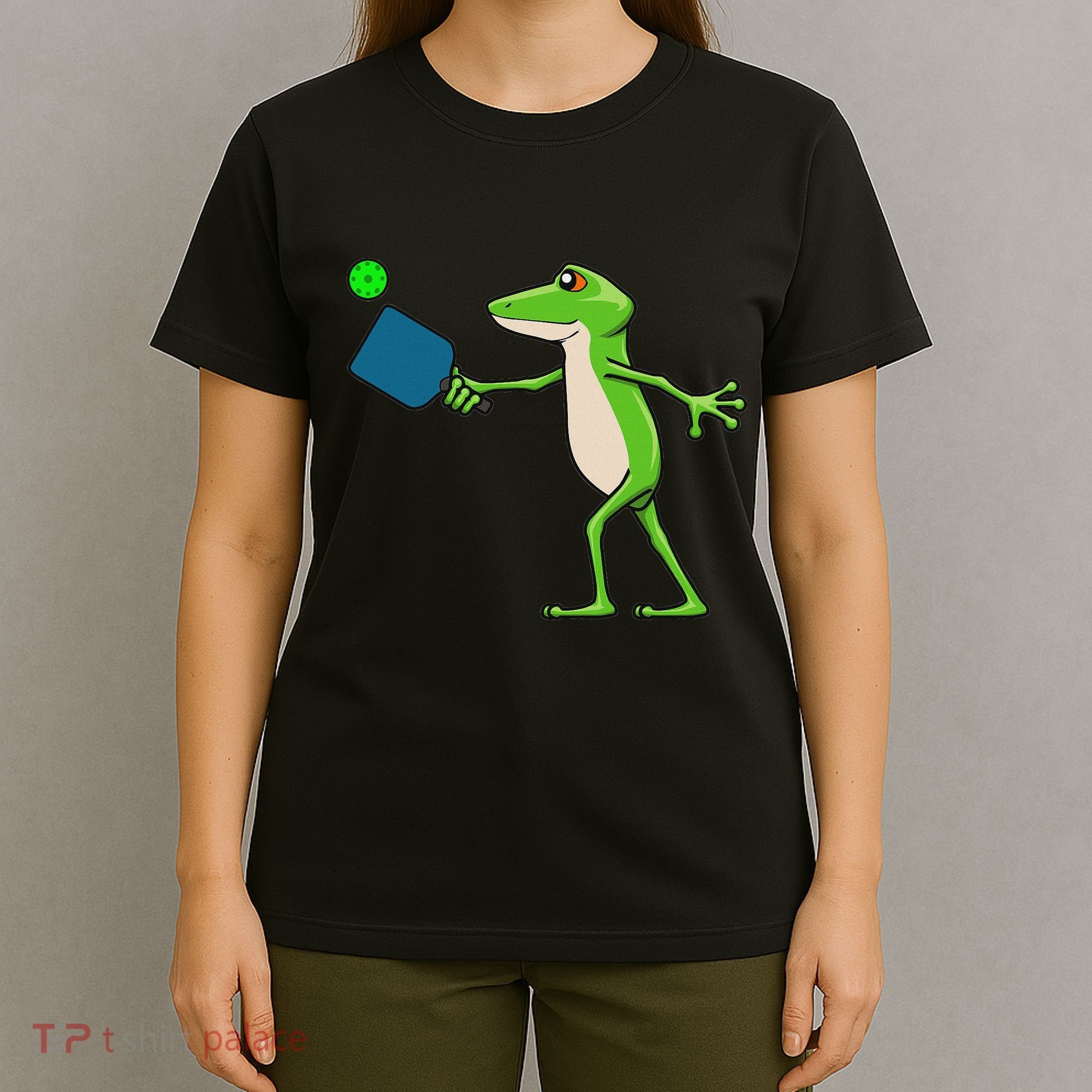 Pickleball Player Frog Cute Animal Sports T-Shirt