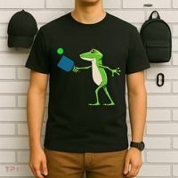 Pickleball Player Frog Cute Animal Sports T-Shirt thumb 6
