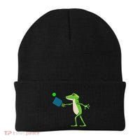 Pickleball Player Frog Cute Animal Sports Beanie thumb 0