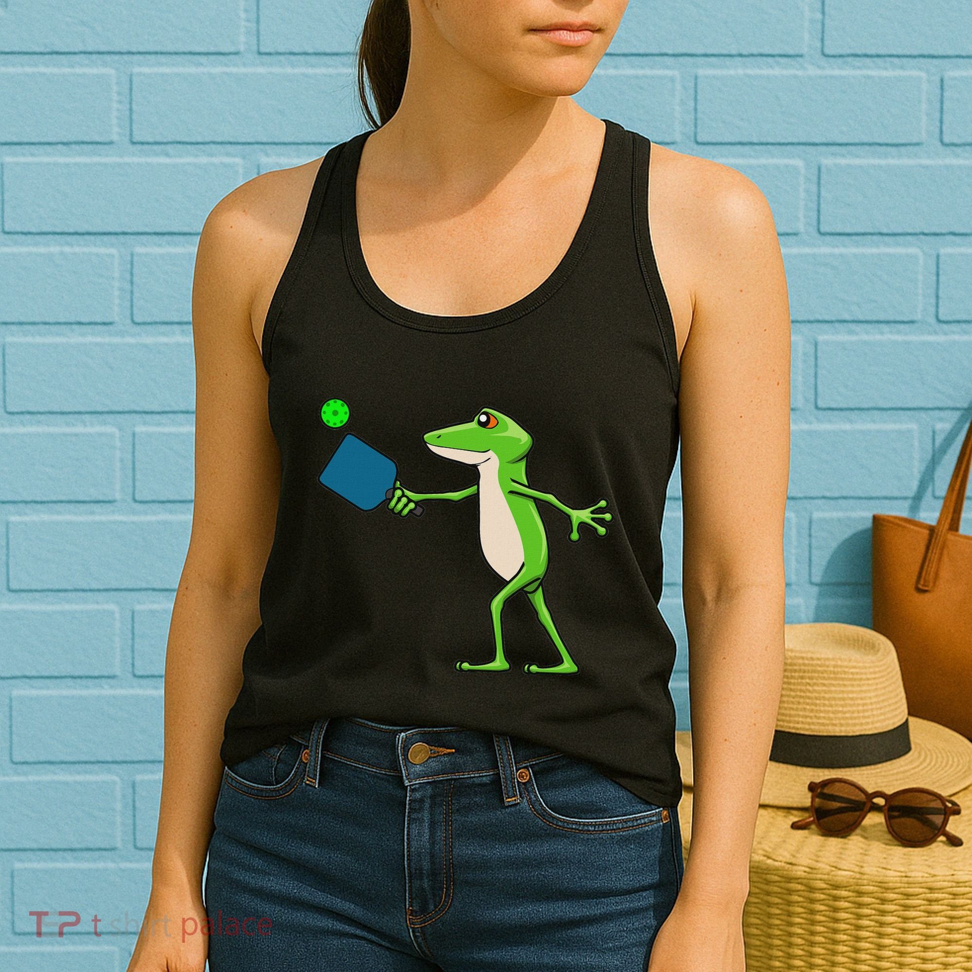Pickleball Player Frog Cute Animal Sports Women's Tank Top