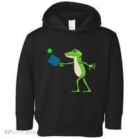 Pickleball Player Frog Cute Animal Sports Toddler Hoodie thumb 0