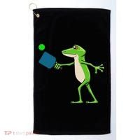 Pickleball Player Frog Cute Animal Sports Golf Towel thumb 0