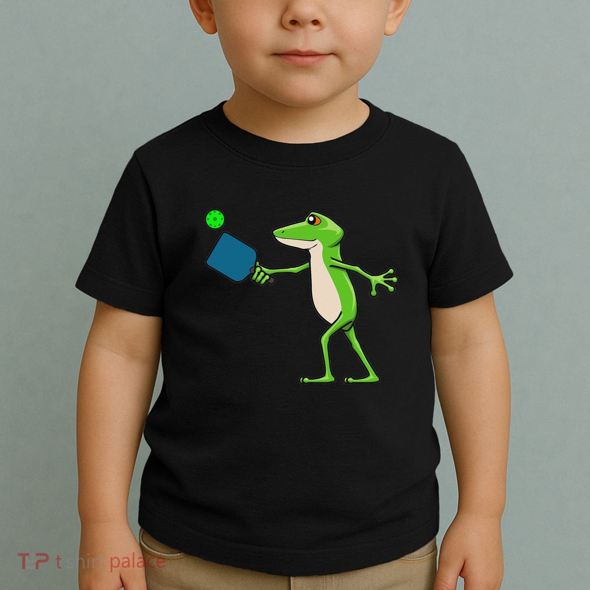 Pickleball Player Frog Cute Animal Sports Toddler T-Shirt