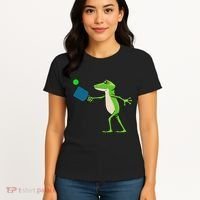 Pickleball Player Frog Cute Animal Sports Women's T-Shirt thumb 4