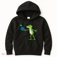 Pickleball Player Frog Cute Animal Sports Kids Hoodie thumb 0