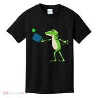 Pickleball Player Frog Cute Animal Sports Kids T-Shirt thumb 0