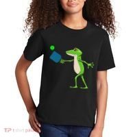 Pickleball Player Frog Cute Animal Sports Kids T-Shirt thumb 2