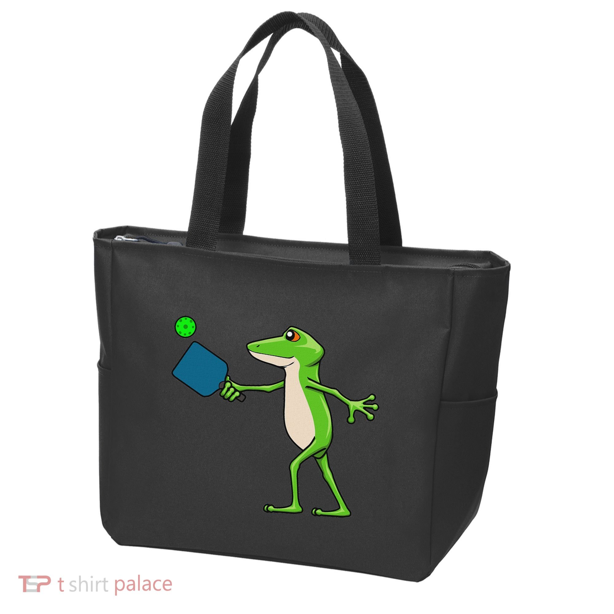 Pickleball Player Frog Cute Animal Sports Tote Bag
