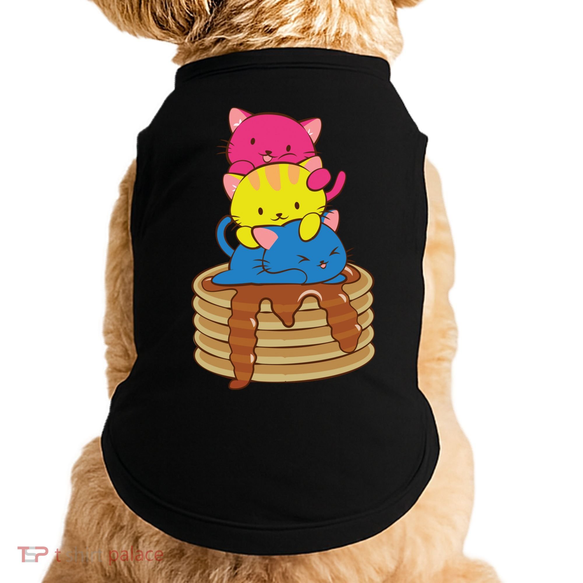 Pansexual Pride Flag Cute Lgbtq Pan Pride Kawaii Cat Gift Doggie Tank