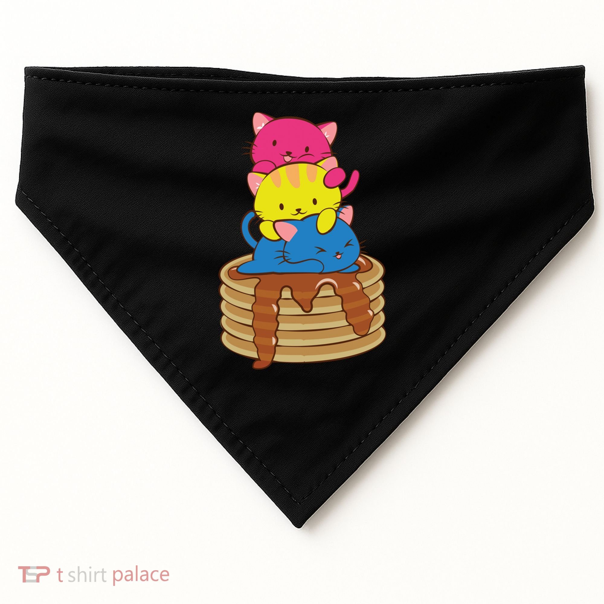 Pansexual Pride Flag Cute Lgbtq Pan Pride Kawaii Cat Gift USA-Made Doggie Bandana