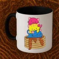 Pansexual Pride Flag Cute Lgbtq Pan Pride Kawaii Cat Gift Coffee Mug thumb 2