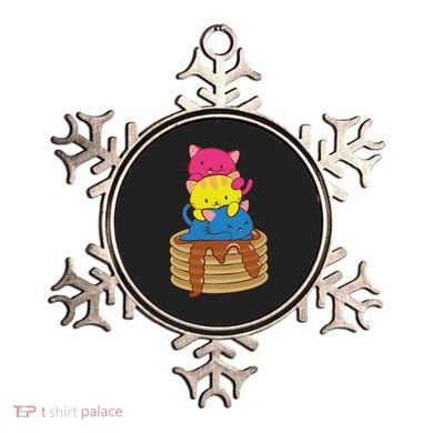 Pansexual Pride Flag Cute Lgbtq Pan Pride Kawaii Cat Gift Ornament
