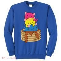 Pansexual Pride Flag Cute Lgbtq Pan Pride Kawaii Cat Gift Sweatshirt thumb 0