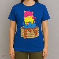 Pansexual Pride Flag Cute Lgbtq Pan Pride Kawaii Cat Gift T-Shirt thumb 4