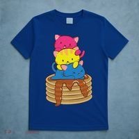 Pansexual Pride Flag Cute Lgbtq Pan Pride Kawaii Cat Gift T-Shirt thumb 5