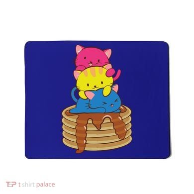 Pansexual Pride Flag Cute Lgbtq Pan Pride Kawaii Cat Gift Mousepad