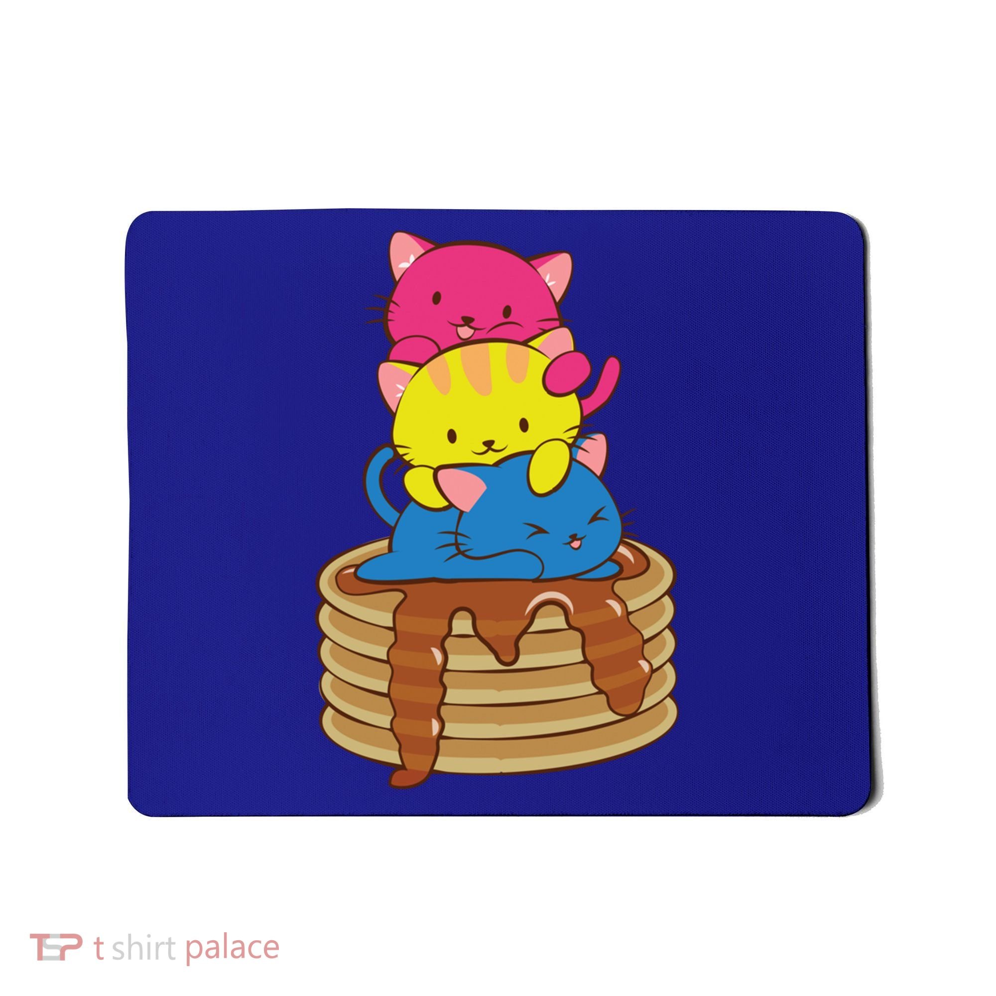Pansexual Pride Flag Cute Lgbtq Pan Pride Kawaii Cat Gift Mousepad