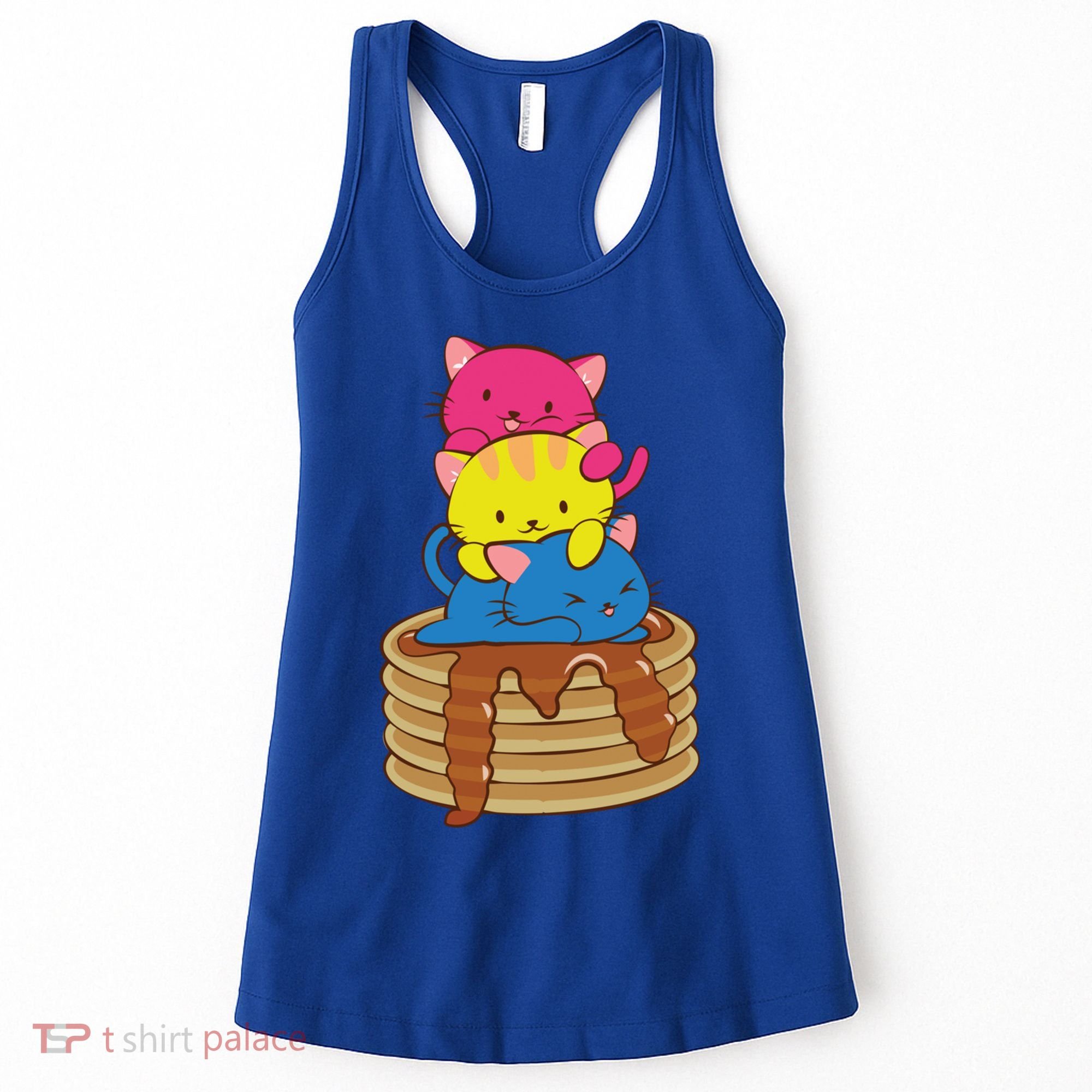 Pansexual Pride Flag Cute Lgbtq Pan Pride Kawaii Cat Gift Women's Tank Top