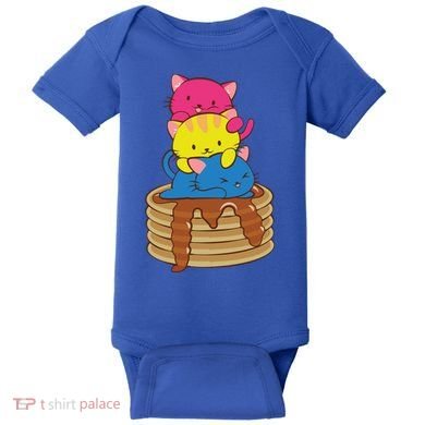 Pansexual Pride Flag Cute Lgbtq Pan Pride Kawaii Cat Gift Baby Bodysuit