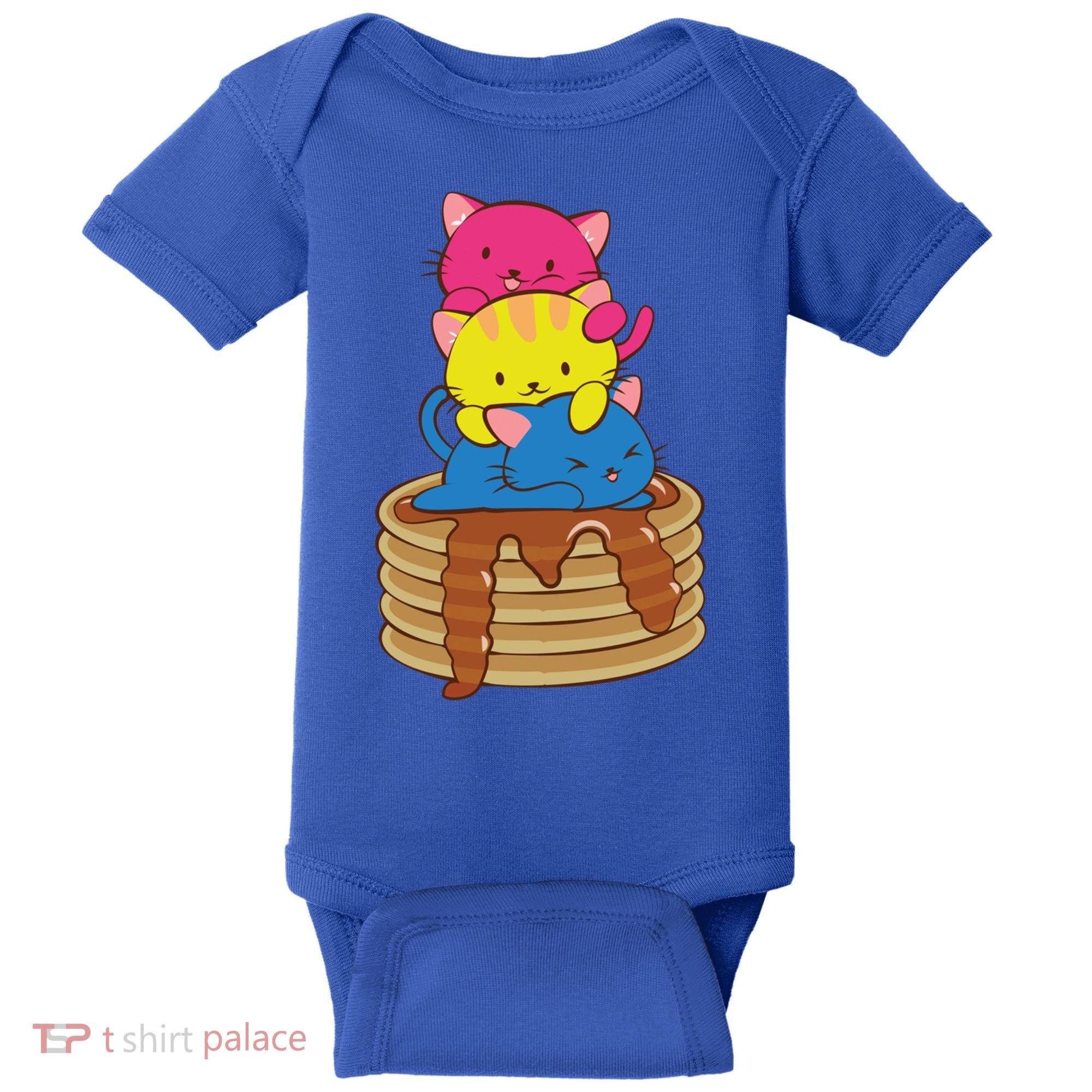 Pansexual Pride Flag Cute Lgbtq Pan Pride Kawaii Cat Gift Baby Bodysuit