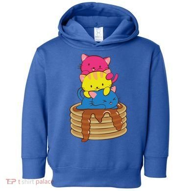 Pansexual Pride Flag Cute Lgbtq Pan Pride Kawaii Cat Gift Toddler Hoodie