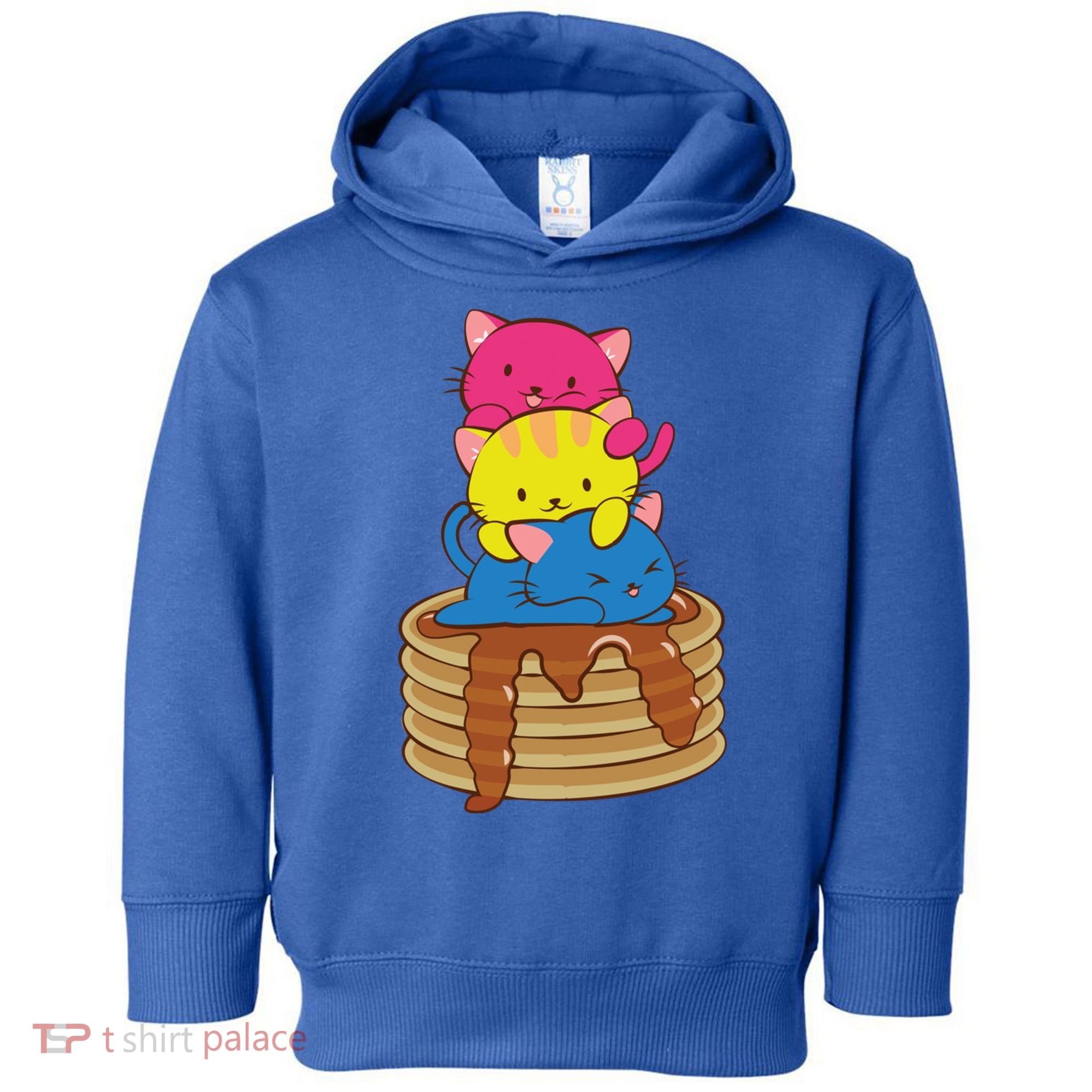 Pansexual Pride Flag Cute Lgbtq Pan Pride Kawaii Cat Gift Toddler Hoodie