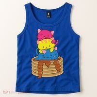 Pansexual Pride Flag Cute Lgbtq Pan Pride Kawaii Cat Gift Tank Top thumb 2
