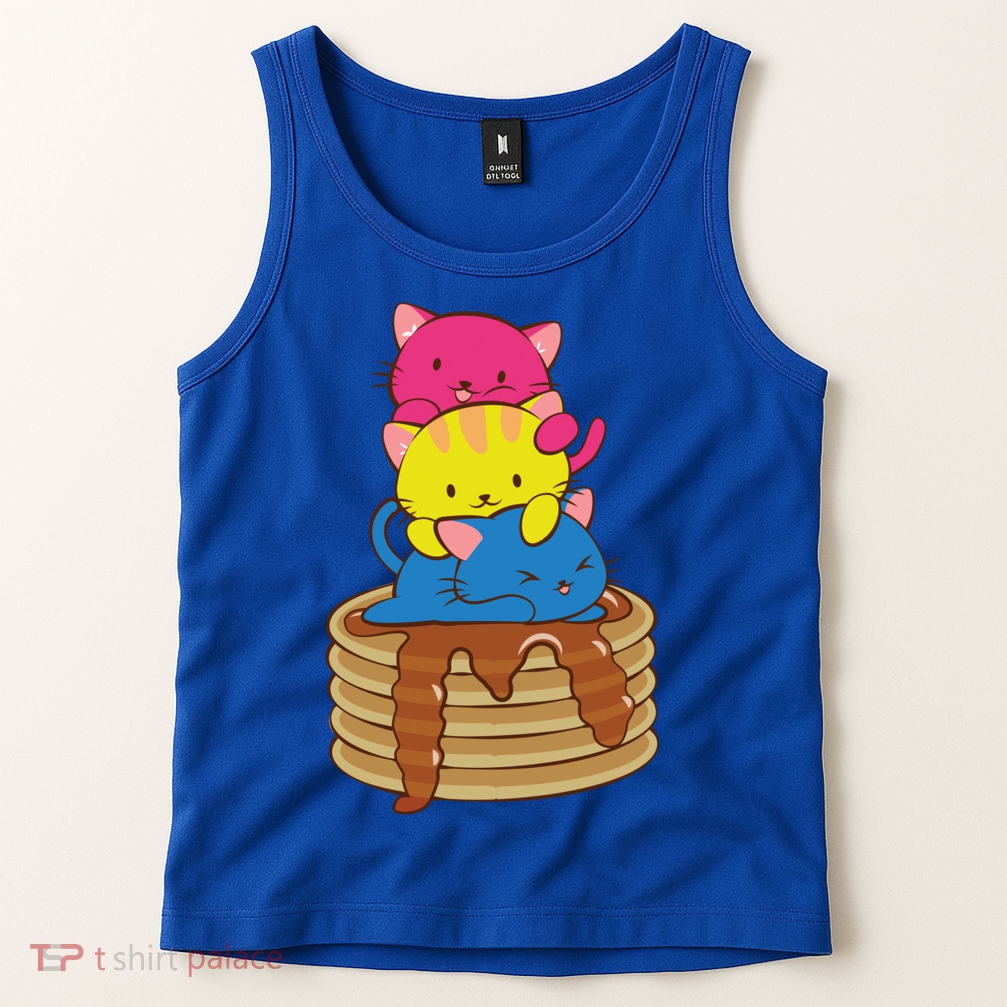 Pansexual Pride Flag Cute Lgbtq Pan Pride Kawaii Cat Gift Tank Top