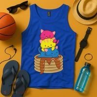 Pansexual Pride Flag Cute Lgbtq Pan Pride Kawaii Cat Gift Tank Top thumb 4