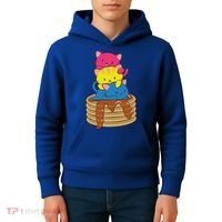 Pansexual Pride Flag Cute Lgbtq Pan Pride Kawaii Cat Gift Kids Hoodie thumb 4