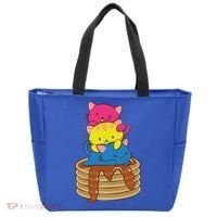 Pansexual Pride Flag Cute Lgbtq Pan Pride Kawaii Cat Gift Tote Bag thumb 0