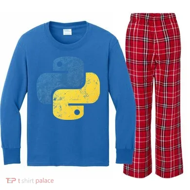 Python Programming For Programmers Kids Long Sleeve Plaid Pajama Set