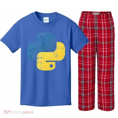 Python Programming For Programmers Kids Plaid Pajama Set