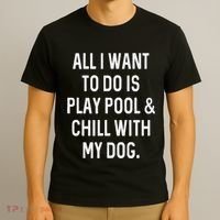 Pool Player Gifts Women Chill With Dog Billiards T-Shirt thumb 3