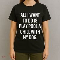 Pool Player Gifts Women Chill With Dog Billiards T-Shirt thumb 4