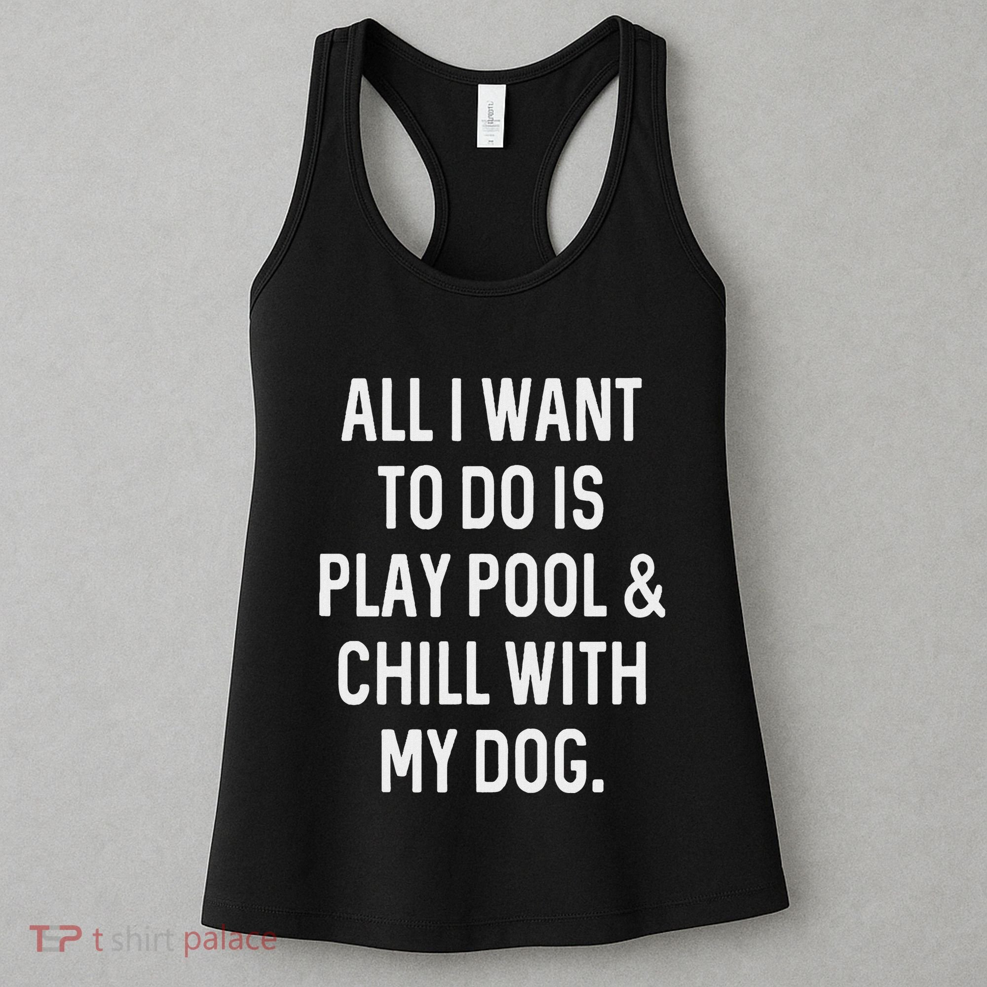 Pool Player Gifts Women Chill With Dog Billiards Women's Tank Top